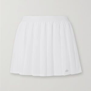 Alo White Pleated Skirt
